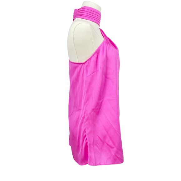 Generation Love Rosario One Shoulder Hot Pink Silk Blouse Size XL Statement Top - Picture 6 of 12